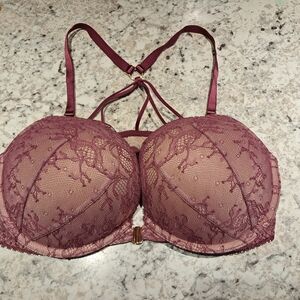 Victoria's Secret Lace Bra in Burgundy